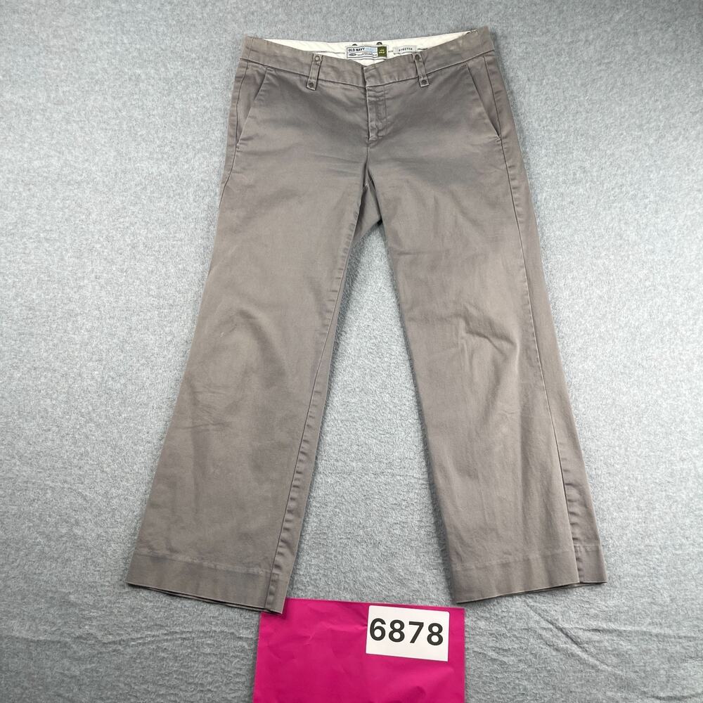 Old Navy Brand Low Waist Stretch Pants Womens Size 4 Stretch Gray Chino Casual
